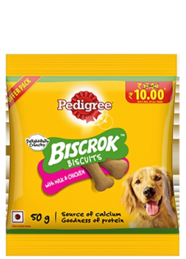 Pedigree Biscrok Biscuit With Milk And Chicken 50g